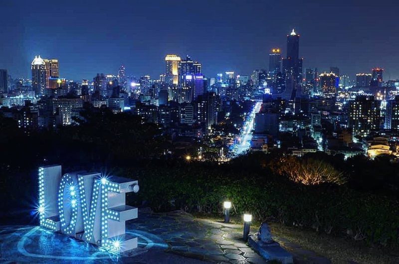 2021高雄夜景 壽山忠烈祠LOVE景觀台