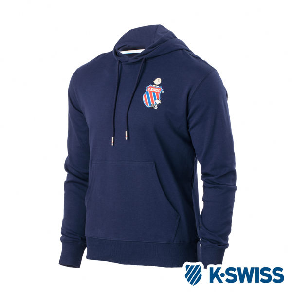 K-SWISS Hood Sweatshirt SNOOPY連帽上衣-男-深藍
