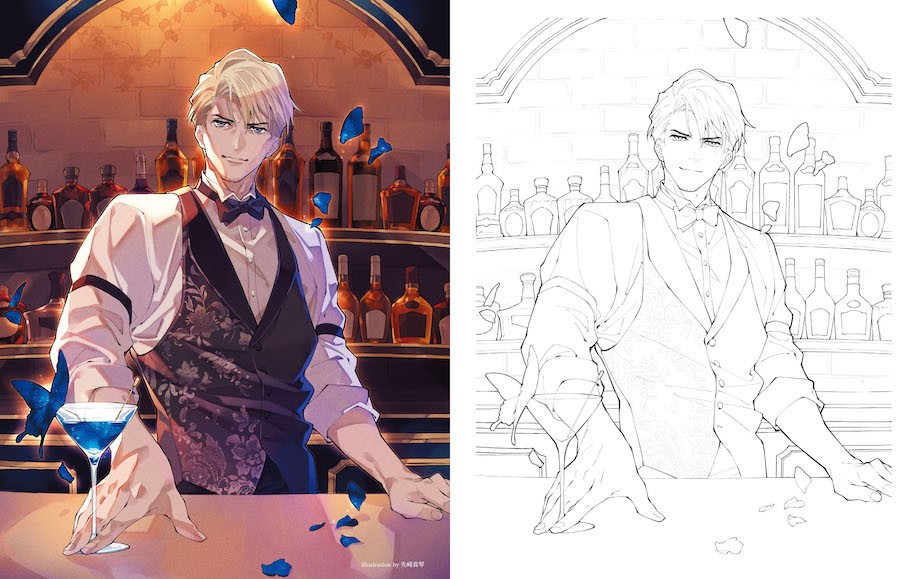 オジサンしか塗れません 大人の色気にときめく イケオジ 塗り絵