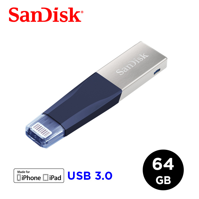 專為iOS設備所設計●輕鬆快速釋放iPhone、iPad儲存空間●USB 3.0 高速傳輸●iXpand行動應用程式，輕鬆管理相片和影片●代理商公司貨，首選有保障這裡還有其他容量可選購：這裡還有其他容