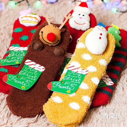 聖誕禮物毛襪 交換禮物 保暖襪 立體造型聖誕襪_大人款_Nice Bear香奈熊。人氣店家Nice Bear香奈熊的造型襪/禮盒襪、聖誕襪專區有最棒的商品。快到日本NO.1的Rakuten樂天市場的安