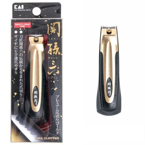日本貝印 (KAI) 關孫六金柄指甲剪 - 弧口 HC-3542 /指甲刀