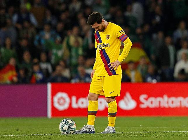 Pemain Barcelona Lionel Messi. Reuters