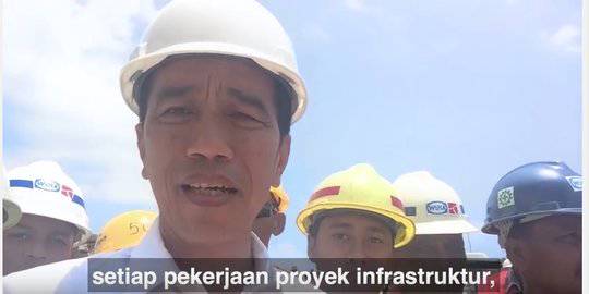 Kocak, Vlog Baru Jokowi Bareng Pekerja Waduk Sei Gong Batam