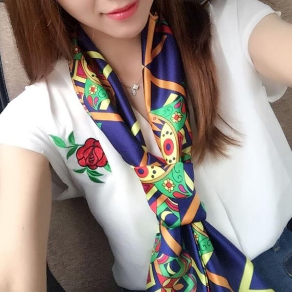全館83折 ins小絲巾女百搭夏季防曬長條細窄韓國領巾裝飾圍巾方巾薄款復古