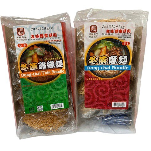 源順冬菜意麵精選優質麵條，秉持古早風味，加上特調冬菜粉包、乾燥蔬菜，味道鮮美，滑溜的麵條口感，回味古早年代品嘗絕佳的路邊小吃。