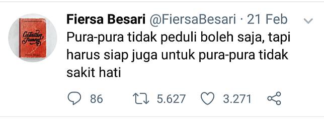 10 Tweet Penulis Fiersa Besari Yang Paling Bisa Bikin Baper