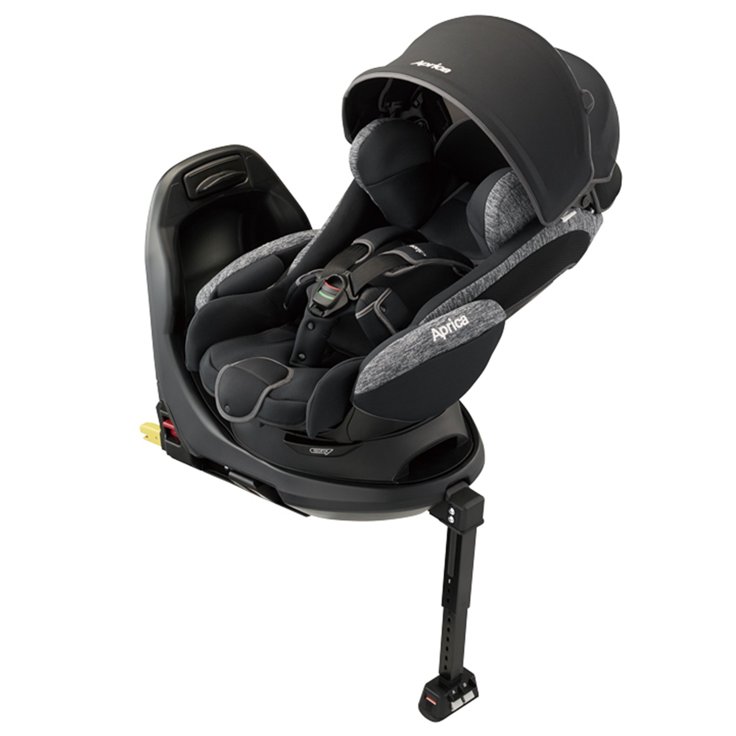 日本 Aprica - 平躺型嬰幼兒汽車安全臥床椅-Fladea Grow ISOFIX BK-黑皮諾-0-4y