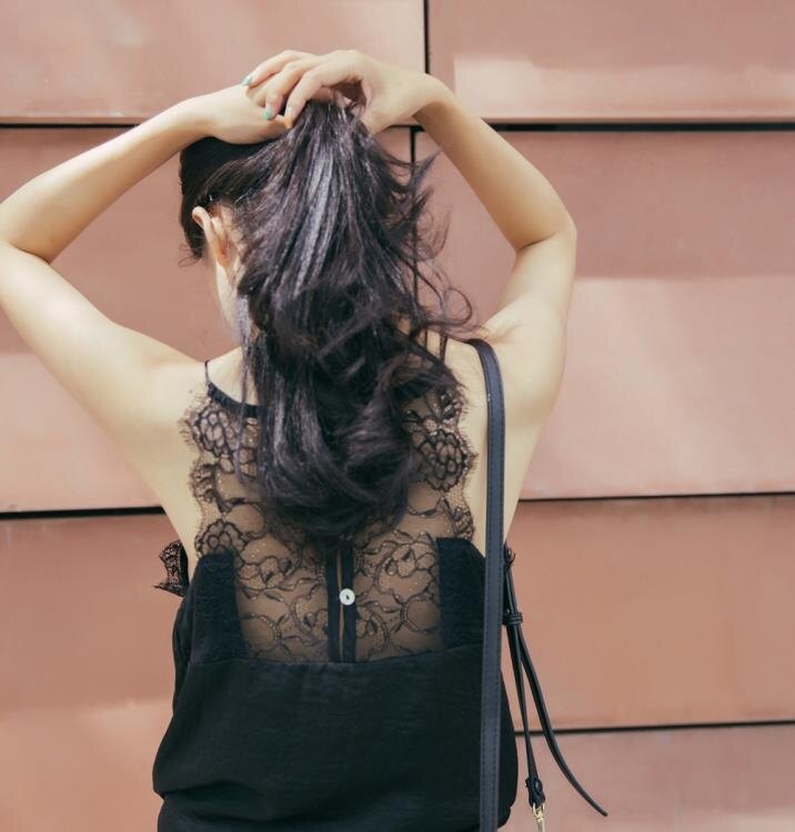 夯貨下殺~無袖雪紡上衣 蕾絲吊帶睫毛小心機性感雪紡內搭設計感小背心打底衫寬鬆無袖上衣