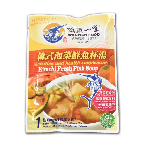 丸文鮮魚杯湯 韓式泡菜 15g*1包