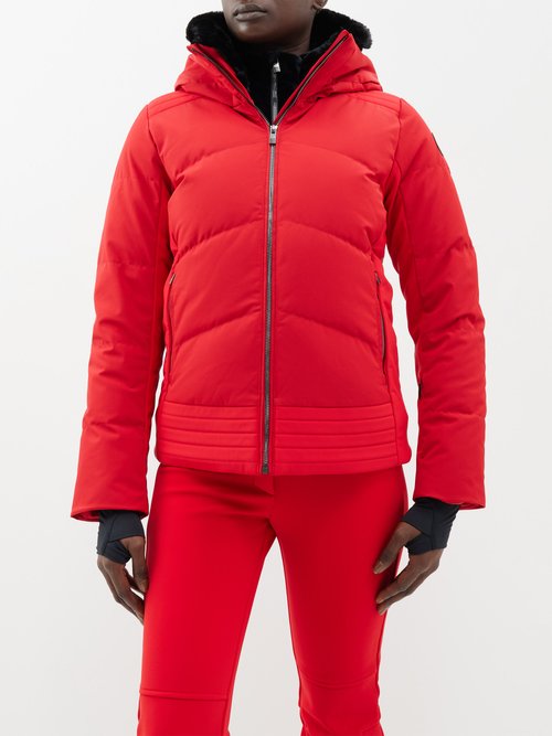 Fusalp - Avery Quilted Down Hooded Ski Jacket - Womens - Red