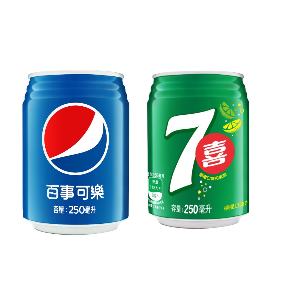 味丹 百事可樂/七喜汽水 (250ml) 蝦皮24h 現貨