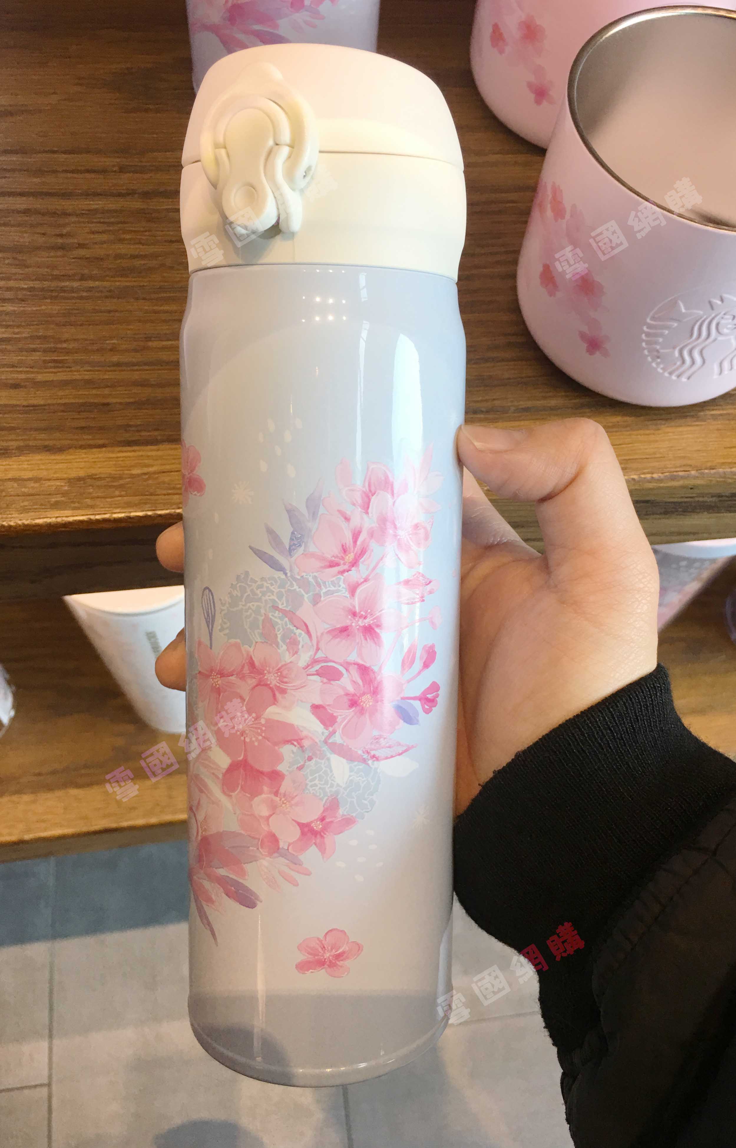 (現貨）台灣STARBUCKS星巴克 2019櫻花季 春櫻花簇不銹鋼真空保溫瓶500ml 情人禮物 生日禮物