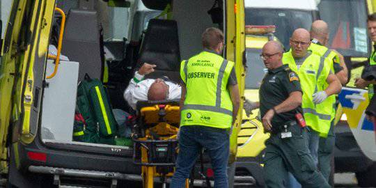 Penembakan di Masjid Al Noor Selandia Baru. &copy;2019 REUTERS/SNPA/Martin Hunter