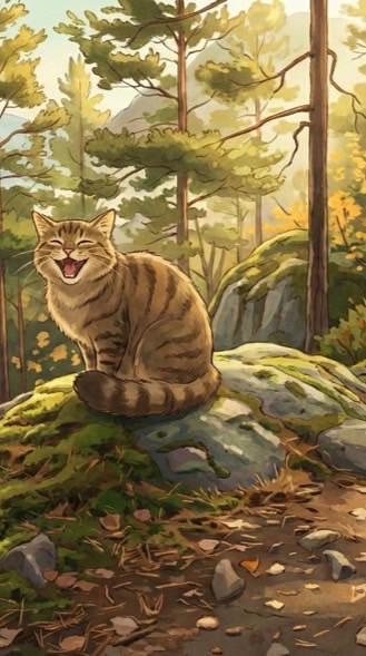 山中遇見貓
