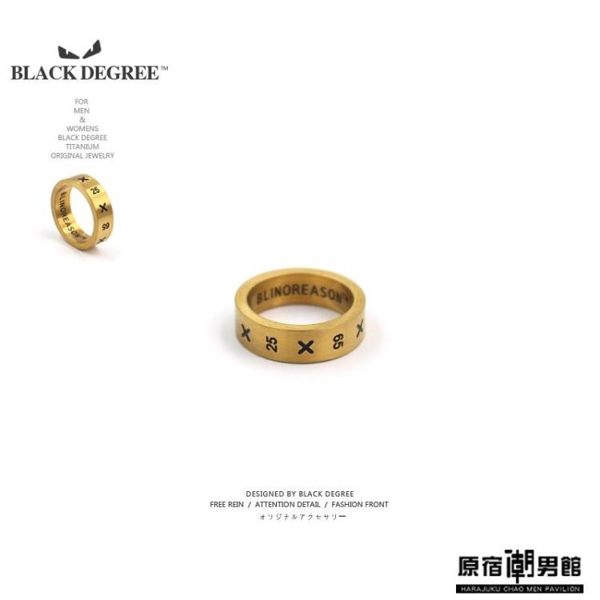 韓國 潮流 簡約 百搭 男女 鈦鋼 戒指 情侶款 指環 定情 尾戒