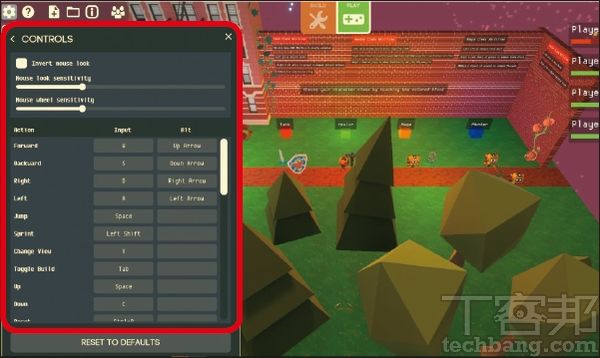 4.以這款射擊遊戲為例，在訂閱簡介中，或點選遊戲畫面左上角「設定」圖示、再點選「Controls」，便可得知此遊戲的按鍵功能。