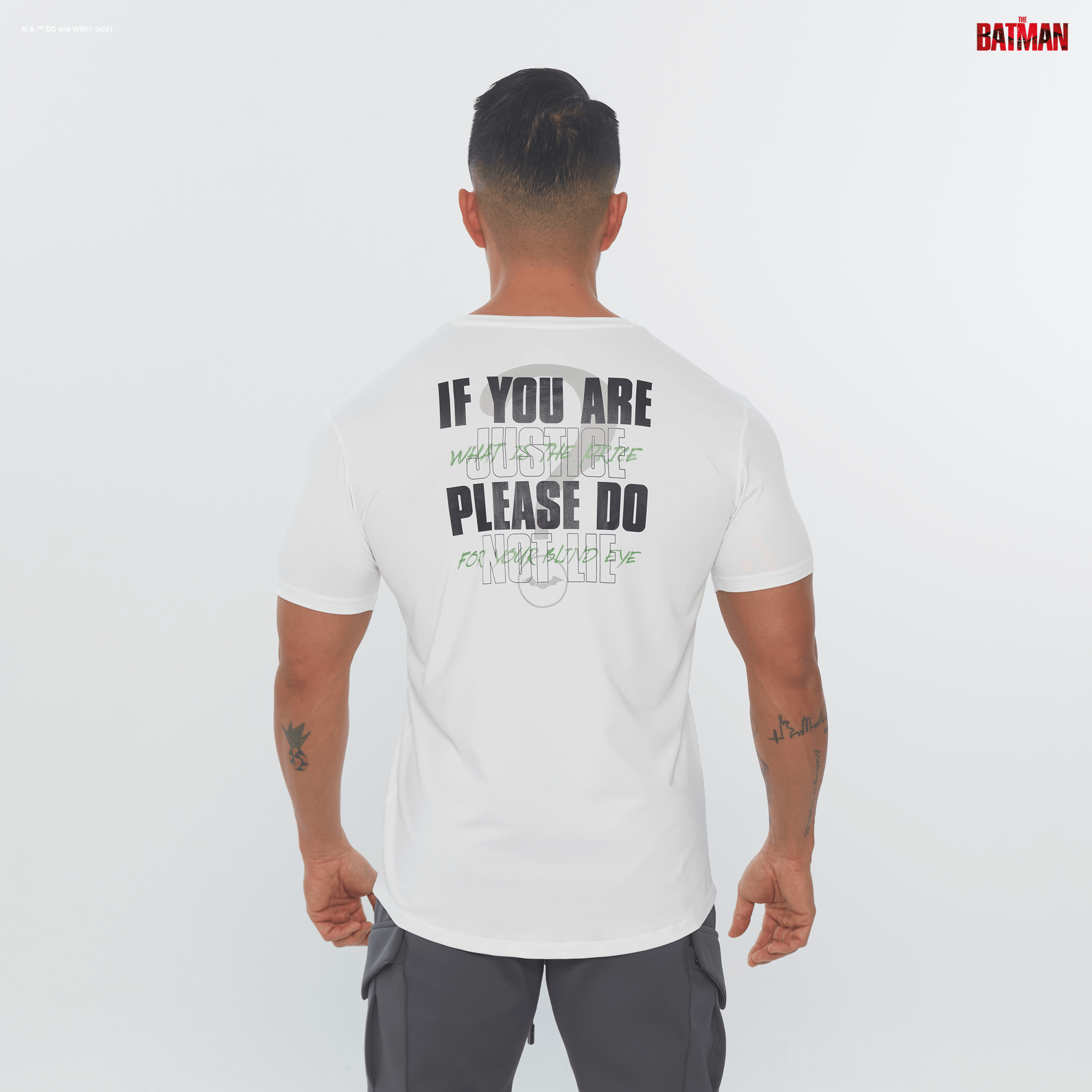 BATMAN｜XY-Stretch 訓練短袖 - PLEASE DO NOT LIE -【極地白】