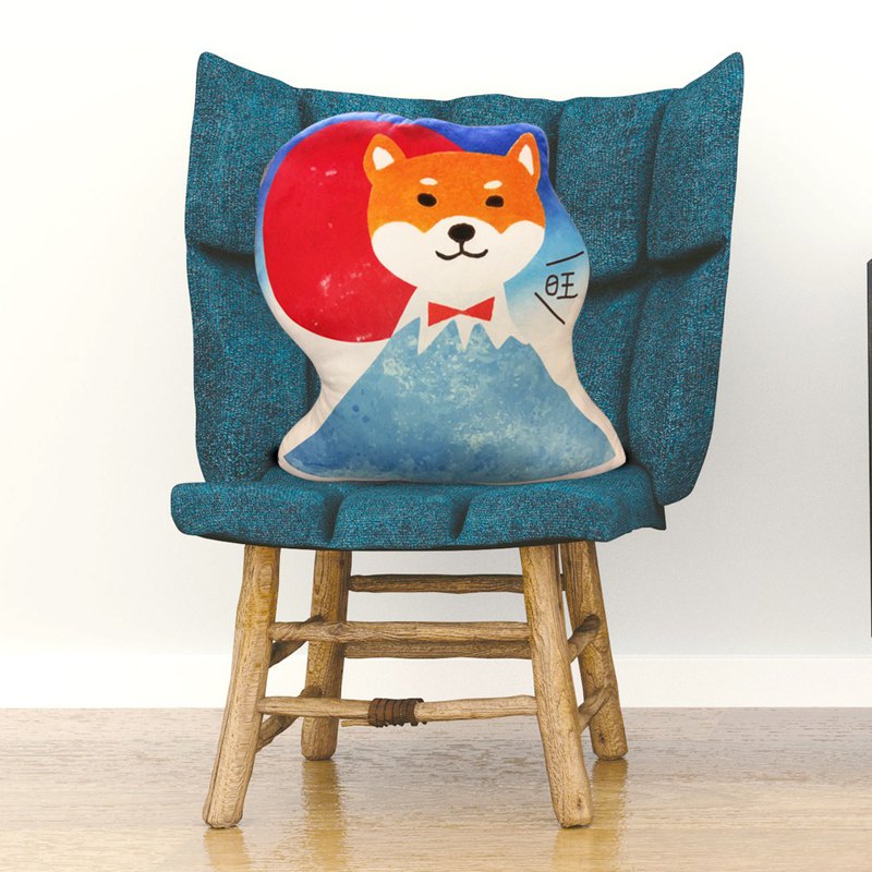 柴犬 抱枕 富士山