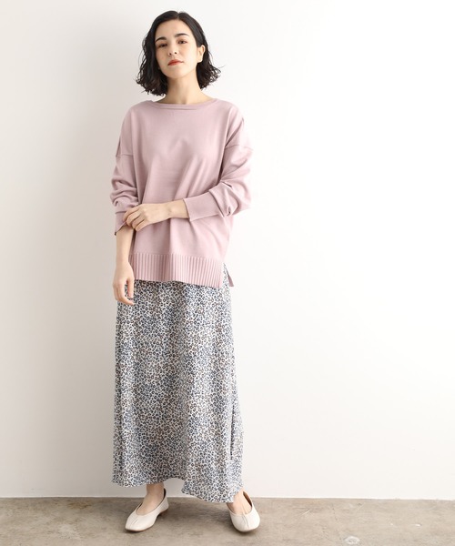 粉紅雪酪色前後兩穿春夏針織衣