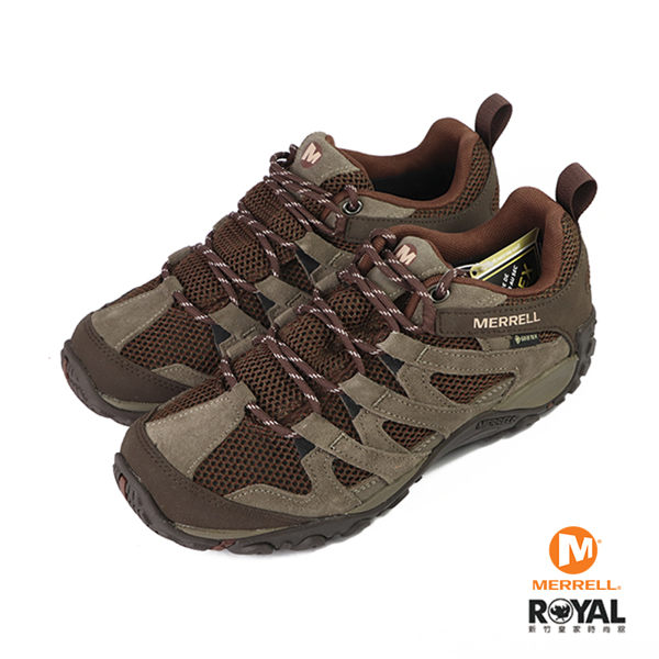 Merrell Alversrone Gtx 咖啡紅色 網布 健行運動鞋 女款 NO.I9910【新竹皇家 ML99730】