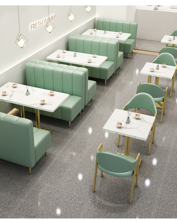 卡座沙發 餐廳奶茶店甜品咖啡西餐廳簡約休閒洽談餐飲店桌椅組合