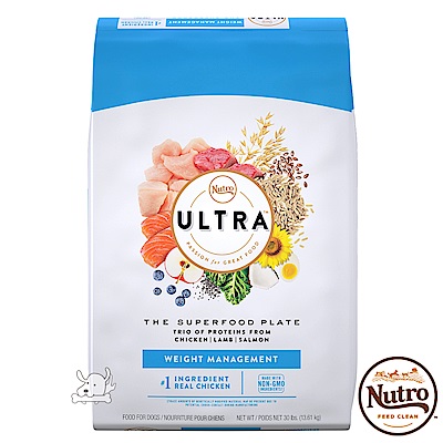 【Nutro 美士】Ultra 大地極品 低卡輕食 配方 犬糧 30磅 X 1包