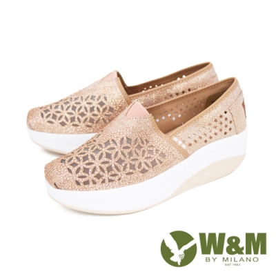 奢華亮鑽 縷紗面料 紓壓柔軟鞋墊 彈力厚底舒適好走