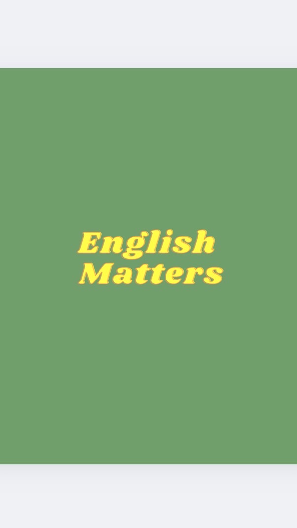 English Matters! 一起學英文