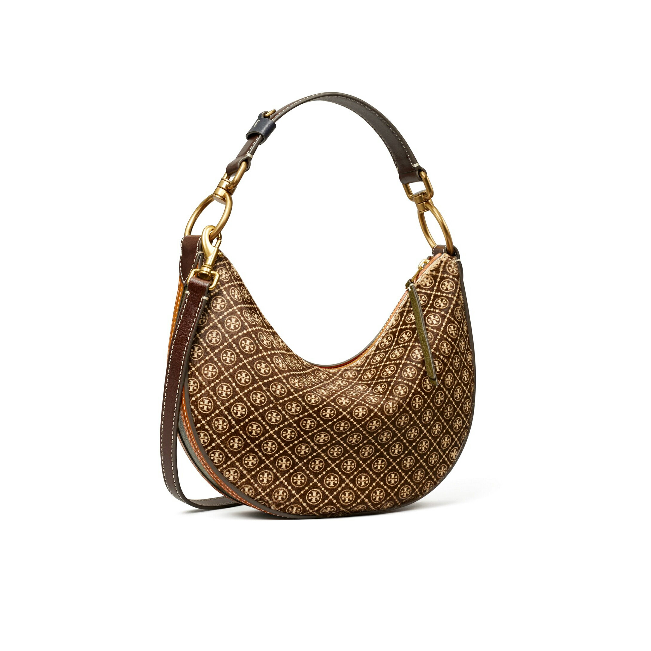 [最高再折$1200]TORY BURCH T MONOGRAM迷你新月包女包138886 ｜送禮首選♛限時3折起