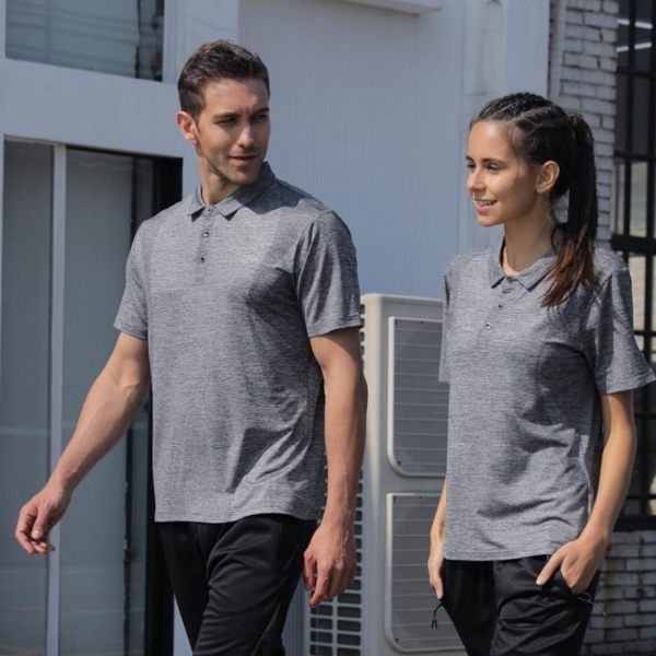 全館83折速干t恤短袖運動衫男女情侶裝彈力透氣半袖寬鬆跑步衣翻領健身衣