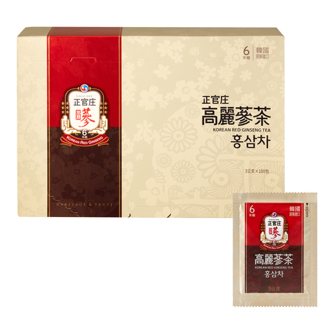 ◎ 蔘香濃厚 茶中極品◎ 欲替代咖啡因者 ◎ 適合全家人飲用，感受高麗蔘的淡雅蔘香◎ 六年根高麗蔘萃取物製成顆粒狀茶粉的攜帶型產品