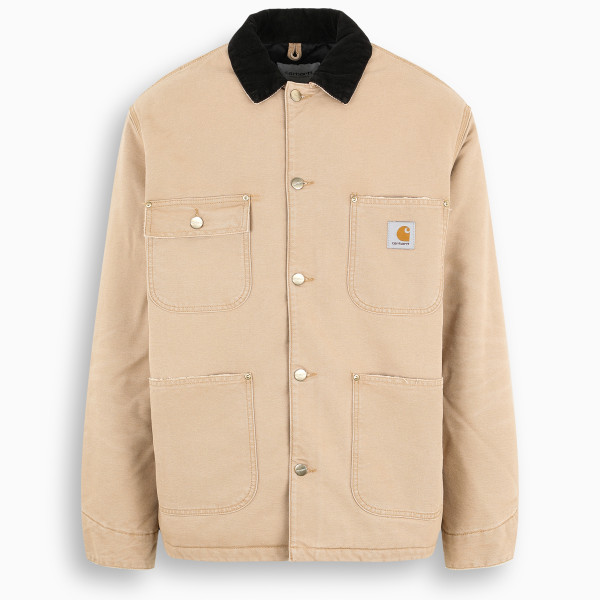 Coat by Carhartt WIP in dusty brown organic cotton canvas, featuring original loose fit, contrasting