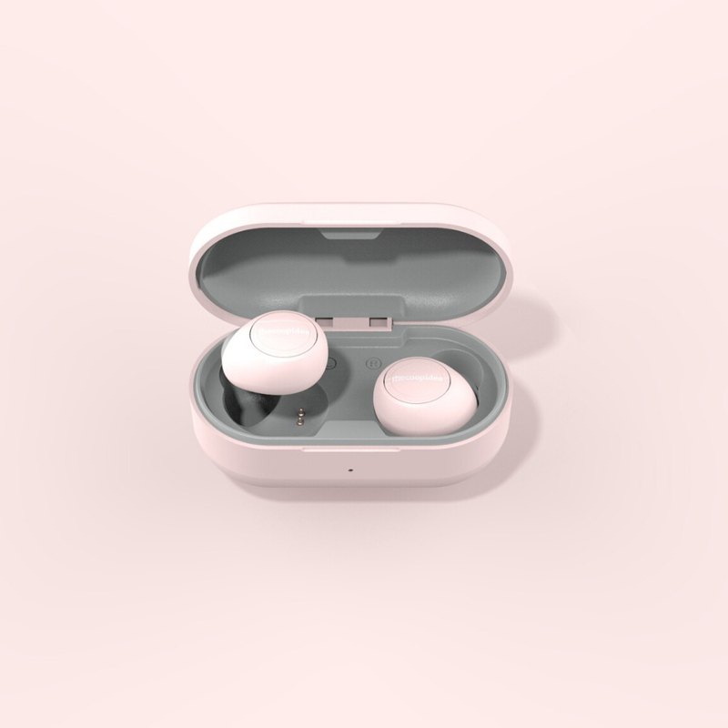 thecoopidea CANDY 真無線藍牙耳機設計概念以現時充滿時尚色彩的年青人為對象。 設計師希望推出一款高質、簡潔及具競爭力的耳機款式，使任何人也可體會到真無線藍牙耳機【無拘無束】的自由。