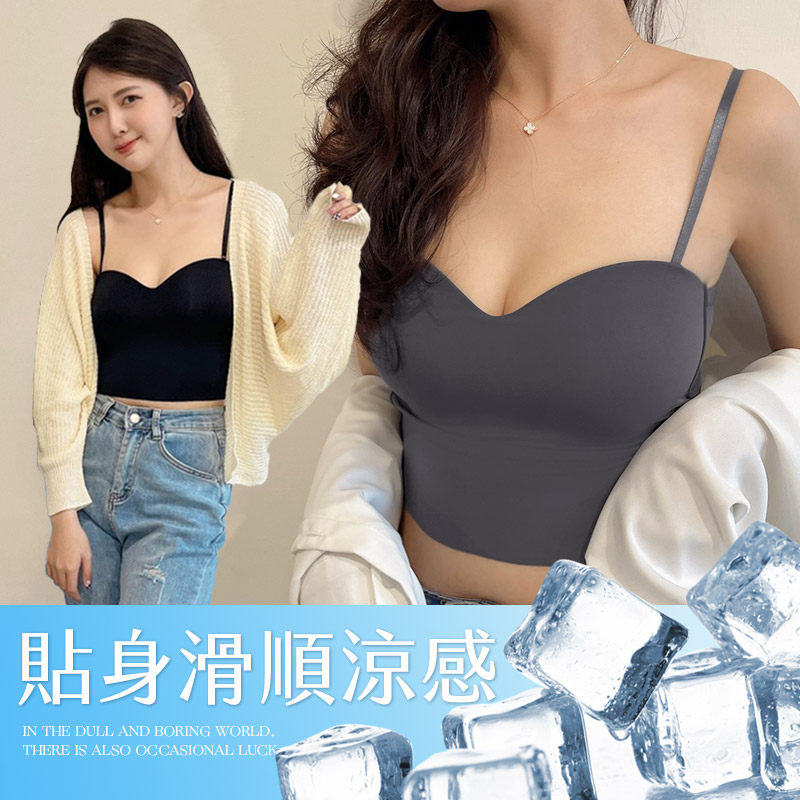 ◆PUFII-小可愛 涼感桃心領小可愛Bra Top-0630 現+預 夏【CP22513】