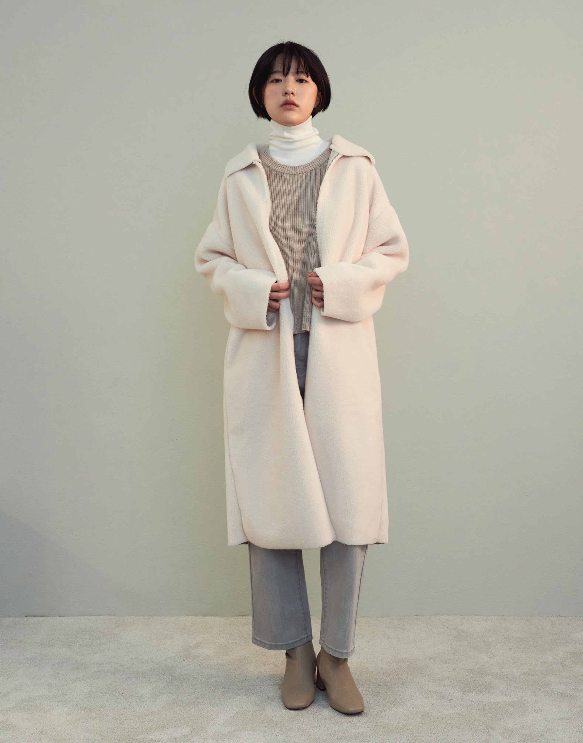 暖呼呼厚絨布大衣-女-Genquo