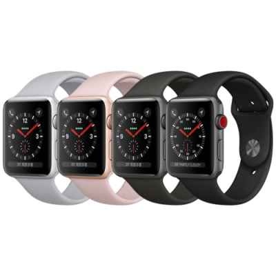 搭配運動型錶帶 42公釐錶帶 內建GPS+行動網路 雙核心處理器