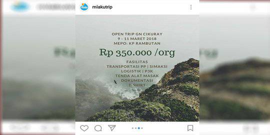 penipuan akun @mlakutrip. ©2018 media sosial