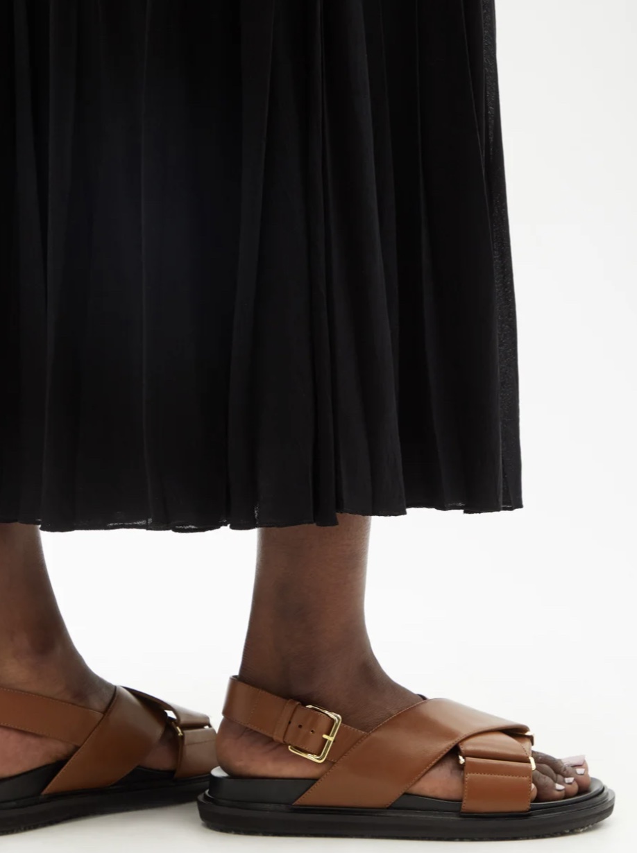 MARNI Fussbett smooth leather sandals