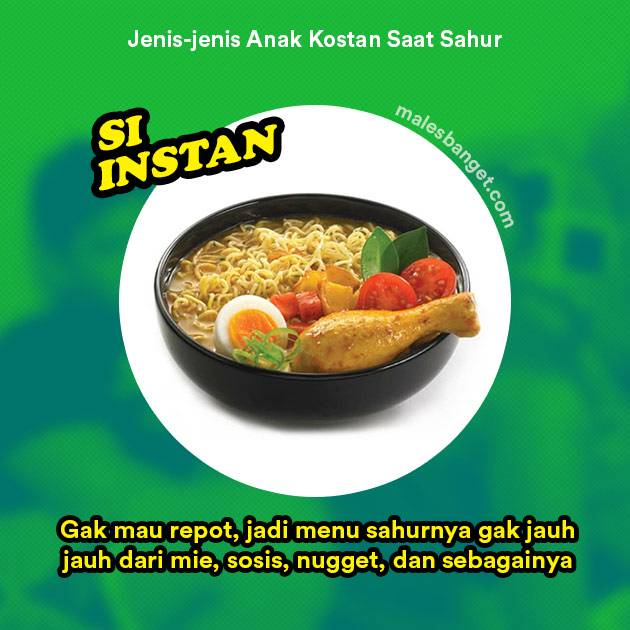 Kalo gak mie, nugget, ya sosis