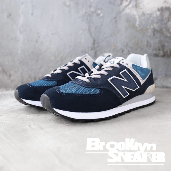 NEW BALANCE 574 海軍藍 復古 麂皮 網布 男女 (布魯克林) ML574ESS