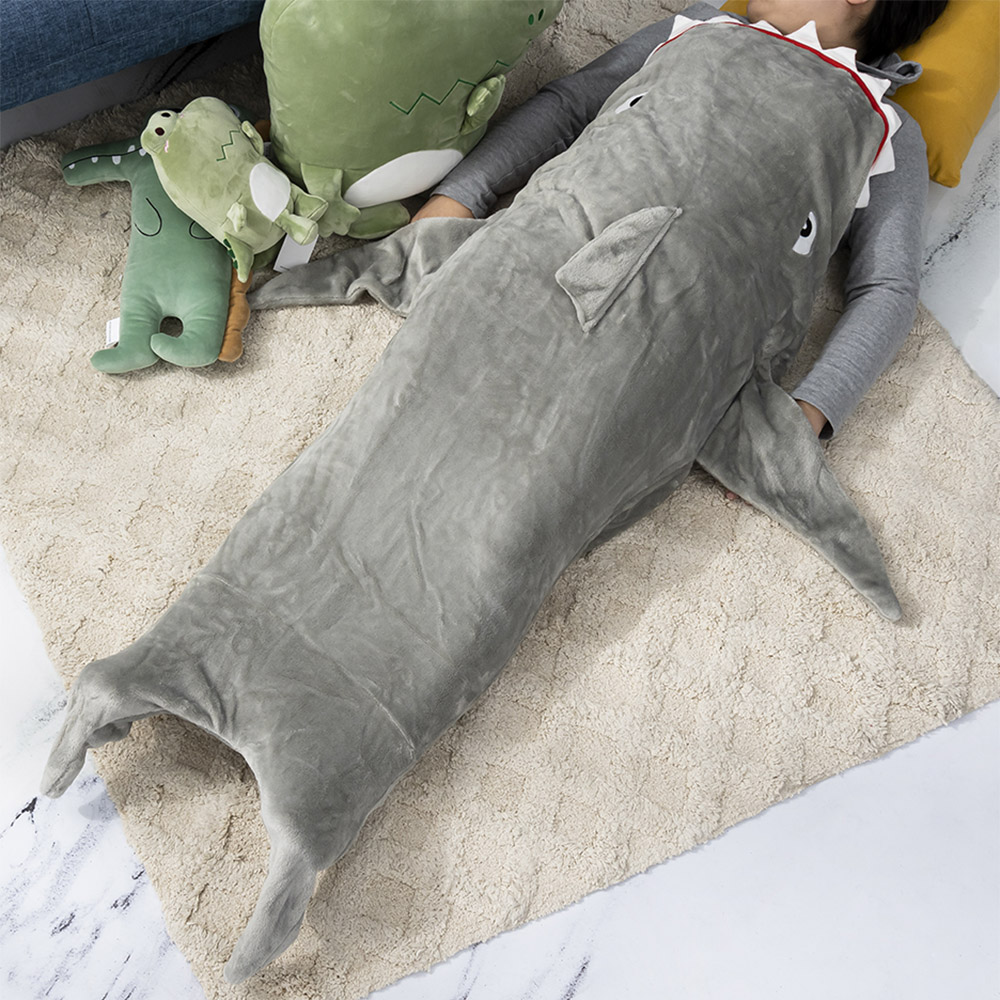 *童趣蓋毯-鯊魚130CM