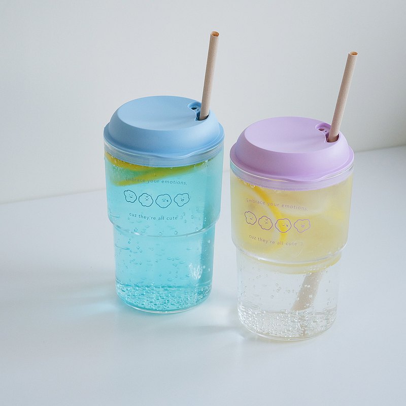 喜怒哀樂- 韓國隨行杯 透明環保杯 500ml