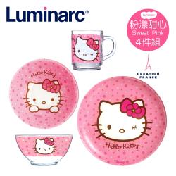◎SGS檢驗合格，不含鉛、鎘|◎耐高溫300度，耐瞬溫130度|◎符合歐盟健康安全標準品牌:Luminarc樂美雅種類:盤主材質:玻璃顏色:粉紅色系尺寸(cm):如圖重量(g):HelloKitty2