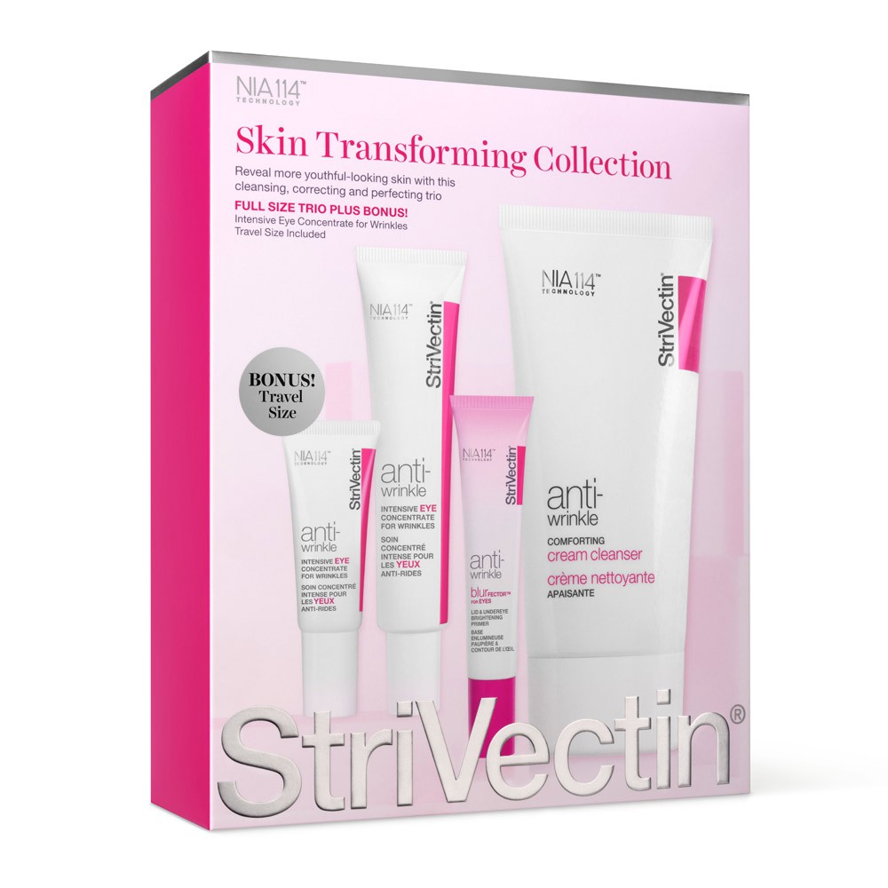 StriVectin皺效奇蹟亮眼明星禮盒組◆ 限量發售 侯佩岑雜誌推薦款！◆ 眼周皺紋、暗沉，一次解決◆ 內容物-皺效眼霜30ml+7ml+恆潤洗卸潔容霜150ml+美肌亮眼乳10ml調理、滋潤、柔嫩