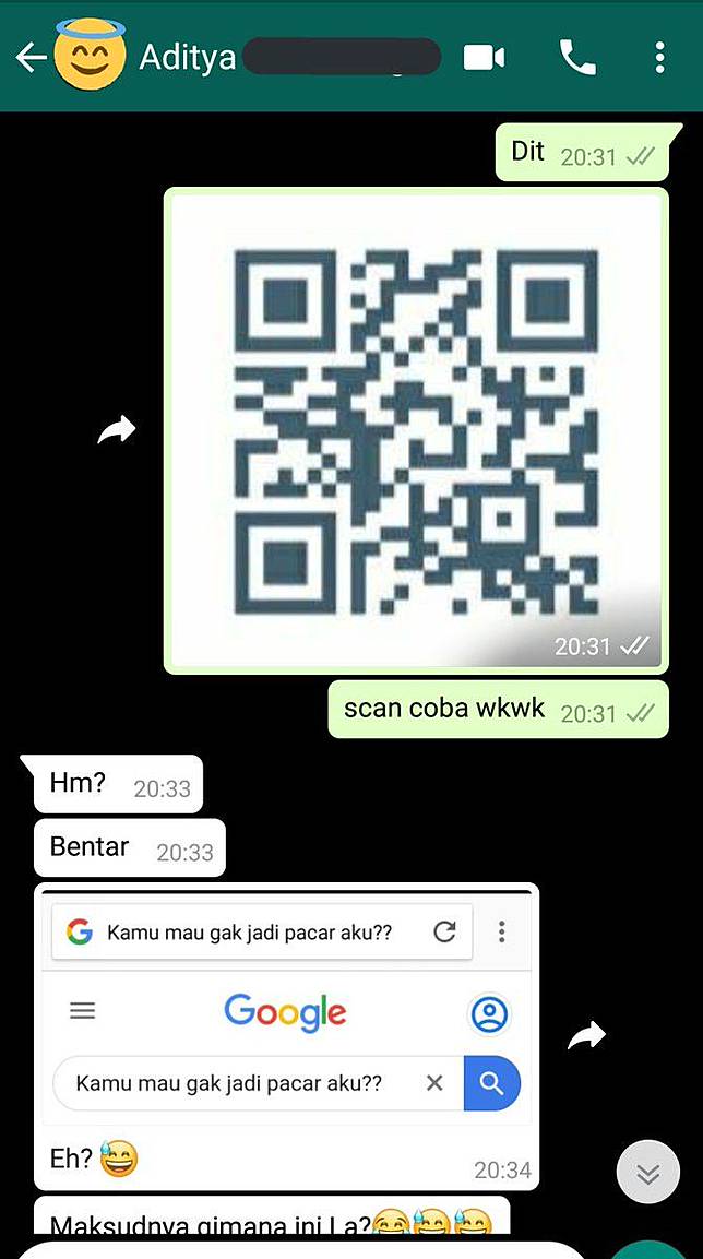Tembak Gebetan Pake Barcode Cewek Ini Ditolak Halus