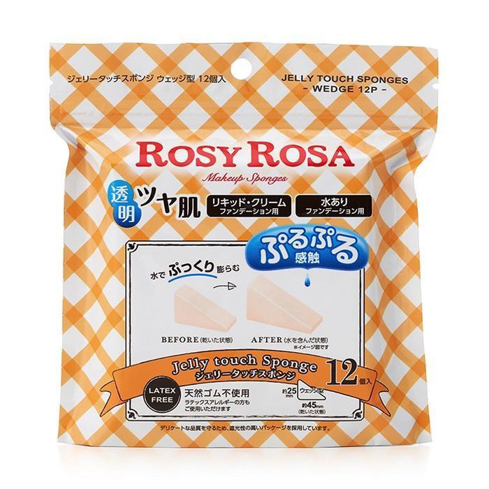 ROSYROSA 果凍感低敏粉撲三角形N12p 【86小舖】RJ00589C