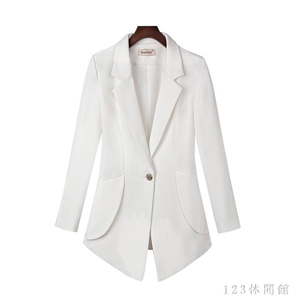 大尺碼西裝外套 女春秋新款200斤長袖外套胖mm加肥OL職業工作服7XL碼數