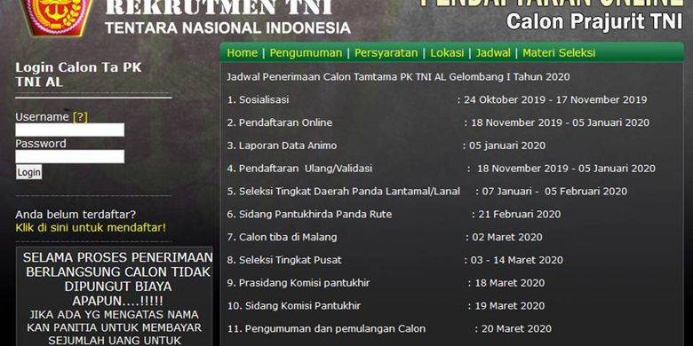 Tni Al Buka Pendaftaran Calon Tamtama Pk Untuk Lulusan Smp Sederajat Kompas Com Line Today