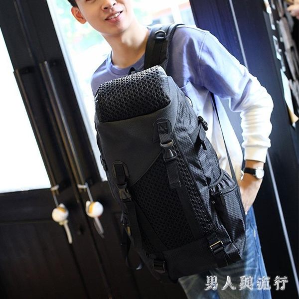 戶外 大容量 登山包 收納包 男女情侶款 書包 後背包 雙肩包 FF1538【男人與流行】